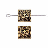 WYSIWYG 10pcs 10x5mm Antique Gold Color Om Small Hole Beads For Jewelry Making DIY Jewelry Findings