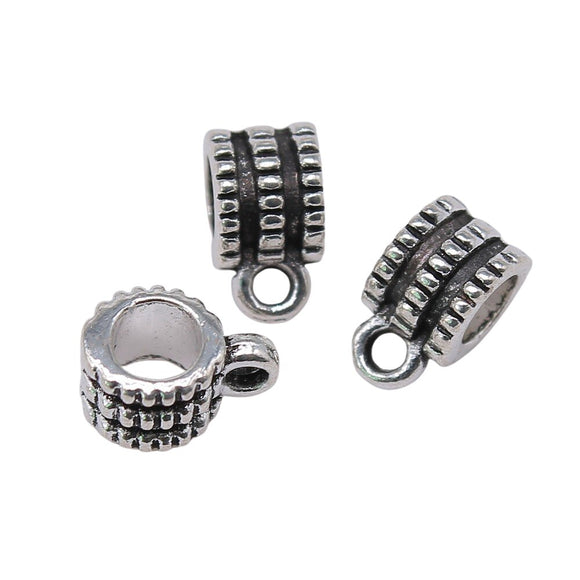 WYSIWYG 10pcs 10x6x6mm Beads Bails Antique Silver Color For DIY Jewelry Making Zinc Alloy Jewelry Findings Jewelry Accessories
