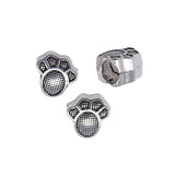 WYSIWYG 10pcs 10x9x6mm Dog Paw European Big Hole Beads For Jewelry Making DIY Bracelet Making Antique Silver Color