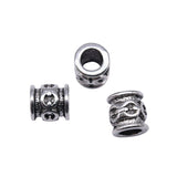 WYSIWYG 10pcs 10x9x9mm Big Hole Spacer Beads Charms For Jewelry Making DIY Bracelet Making Antique Silver Color