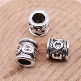 WYSIWYG 10pcs 10x9x9mm Big Hole Spacer Beads Charms For Jewelry Making DIY Bracelet Making Antique Silver Color