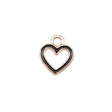 WYSIWYG 10pcs 11.8x10.3mm 3 Colors Enamel Openwork Small Heart Charms Pendant For DIY Jewelry Making Handmade Jewelry Findings