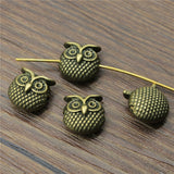 WYSIWYG 10pcs 11x11x7mm Owl Bead Spacer Bead Charms For Diy Beaded Bracelets Jewelry Handmade Making