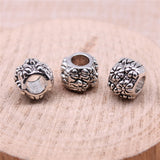 WYSIWYG 10pcs 11x11x8mm Big Hole Spacer Beads Charms For Jewelry Making DIY Bracelet Making Antique Silver Color