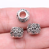 WYSIWYG 10pcs 11x11x8mm Big Hole Spacer Beads Charms For Jewelry Making DIY Bracelet Making Antique Silver Color