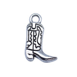 10pcs 11x18mm Antique Silver Color Double Sided Cowboy Boots Charms Pendant For DIY Jewelry Making EF3768