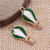 WYSIWYG 10pcs 11x24mm Hot Air Balloon Charms Gold Color For DIY Jewelry Making Zinc Alloy Charms Pendant Jewelry Findings