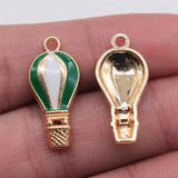 WYSIWYG 10pcs 11x24mm Hot Air Balloon Charms Gold Color For DIY Jewelry Making Zinc Alloy Charms Pendant Jewelry Findings