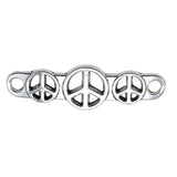 WYSIWYG 10pcs 11x39mm Jewelry DIY Handmade Craft Charms Antique Silver Color Peace Sign Connector