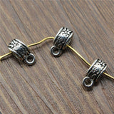 WYSIWYG 10pcs 11x6x5mm Bail Beads Spacer Bail Beads Fit Charm Bracelet Carved Spacers Beads Charms