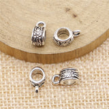 WYSIWYG 10pcs 11x6x5mm Bail Beads Spacer Bail Beads Fit Charm Bracelet Carved Spacers Beads Charms