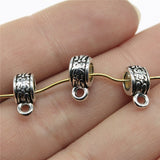 WYSIWYG 10pcs 11x6x5mm Bail Beads Spacer Bail Beads Fit Charm Bracelet Carved Spacers Beads Charms