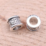 WYSIWYG 10pcs 11x8mm Hair Braid Beard Dreadlock Beads Rings Tube Jewelry Making Triquetra Sign Charm Spacer Beads