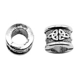 WYSIWYG 10pcs 11x8mm Hair Braid Beard Dreadlock Beads Rings Tube Jewelry Making Triquetra Sign Charm Spacer Beads