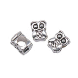 WYSIWYG 10pcs 11x8x7mm Charms Owl European Big Hole Beads 2 Colors For Jewelry Making Accessories