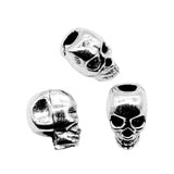 WYSIWYG 10pcs 12x11mm Skull Big Hole Beads Fit Bracelet Skull European Big Hole Bead Charm Death Skull Head For DIY Necklace EF3804