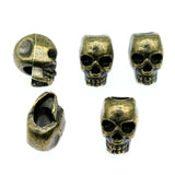 WYSIWYG 10pcs 12x11mm Skull Big Hole Beads Fit Bracelet Skull European Big Hole Bead Charm Death Skull Head For DIY Necklace EF3804
