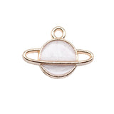 WYSIWYG 10pcs 12x16.5mm 2 Colors Enamel Astral Planet Charms Pendant For DIY Jewelry Making Handmade Jewelry Craft Findings