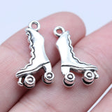WYSIWYG 10pcs 12x21mm Antique Silver Color Roller Skate Charms Pendant For DIY Jewelry Making Handmade Jewelry Craft Findings
