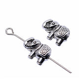 WYSIWYG 10pcs 12x9mm Antique Gold Color Antique Silver Color Elephant Small Hole Beads For Jewelry Making DIY Jewelry Findings