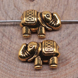 WYSIWYG 10pcs 12x9mm Antique Gold Color Antique Silver Color Elephant Small Hole Beads For Jewelry Making DIY Jewelry Findings