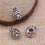 WYSIWYG 10pcs 12x9x7mm Crown Lion Head European Big Hole Beads For Bracelet Making DIY Jewelry Making Antique Silver Color