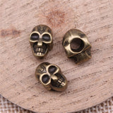 WYSIWYG 10pcs 12x9x7mm Skull European Spacer Beads Skull Beads Charms Double Sided Skull Beads For Jewelry Making