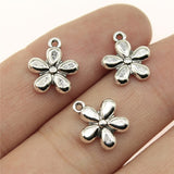WYSIWYG 10pcs 13x11mm DIY Flower Charms For Jewelry Making 2 Colors Tiny Flower Charms Small Flowers Charms