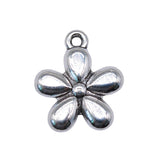 WYSIWYG 10pcs 13x11mm DIY Flower Charms For Jewelry Making 2 Colors Tiny Flower Charms Small Flowers Charms