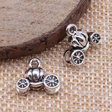 WYSIWYG 10pcs 13x11mm Pumpkin Car Charm Lucky Car Pendant Pumpkin Car Pendant Vintage DIY Accessories For Jewelry Making