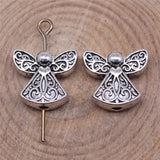 WYSIWYG 10pcs 13x12mm Antique Silver Color Angel Small Hole Beads For Jewelry Making DIY Jewelry Findings EF3830