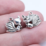 WYSIWYG 10pcs 13x14mm 2 Colors Fairy Fox Charms Pendant For DIY Jewelry Making Handmade Jewelry Craft Findings