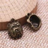 WYSIWYG 10pcs 13x17mm Bulldog Dog Head Charms Pendant For Jewelry Making Antique Bronze Antique Silver Color Alloy Charms