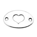 WYSIWYG 10pcs 13x20mm 2 Colors Heart Connector Charms Pendant For DIY Jewelry Making Handmade Jewelry Craft Findings