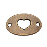 WYSIWYG 10pcs 13x20mm 2 Colors Heart Connector Charms Pendant For DIY Jewelry Making Handmade Jewelry Craft Findings