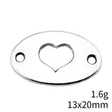 WYSIWYG 10pcs 13x20mm 2 Colors Heart Connector Charms Pendant For DIY Jewelry Making Handmade Jewelry Craft Findings