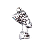 WYSIWYG 10pcs 13x26mm Woman Head Charms Antique Silver Color For Jewelry Making Zinc Alloy Charms Pendant DIY Jewelry Findings