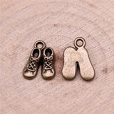 WYSIWYG 10pcs 14x10mm Antique Silver Color Baby Shoe Pendants Baby Shoe Pendants Baby Shoe Charm For Jewelry Making