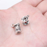 WYSIWYG 10pcs 14x10mm Antique Silver Color Yarn Roll Charms&quot; For Jewelry Making