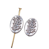WYSIWYG 10pcs 14x10mm Branch Pattern Beads For Jewelry Making DIY Bracelet Making Antique Silver Color
