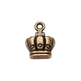 WYSIWYG 10pcs 14x10mm Crown Charms For Jewelry Making Antique Silver Plated Antique Bronze Color Jewelry Findings