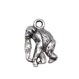 WYSIWYG 10pcs 14x10mm Orangutan Monkey Charm Pendants For Jewelry Making Antique Silver Color Gorilla Pendants Charm