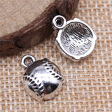 WYSIWYG 10pcs 14x11mm Baseball Charms Antique Silver Color Pendant Charms Jewelry Findings For Jewelry Making