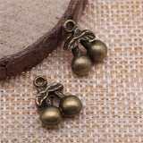 WYSIWYG 10pcs 14x11mm Cherry Charms Antique Bronze Color Charms For Jewelry Making Jewelry Findings