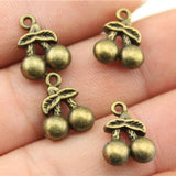WYSIWYG 10pcs 14x11mm Cherry Charms Antique Bronze Color Charms For Jewelry Making Jewelry Findings