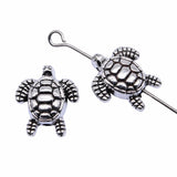 WYSIWYG 10pcs 14x12mm Antique Silver Color Tortoise Small Hole Beads For Jewelry Making DIY Jewelry Findings