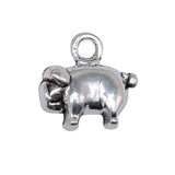 WYSIWYG 10pcs 14x14x5mm 3D Pig Charms Pendants For Jewelry Making 2 Colors Antique Silver Plated Antique Bronze Plated