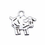 WYSIWYG 10pcs 14x15mm Antique Silver Color Sheep Charms Pendant For Jewelry Making DIY Jewelry Findings