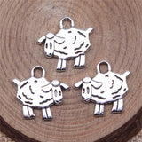 WYSIWYG 10pcs 14x15mm Antique Silver Color Sheep Charms Pendant For Jewelry Making DIY Jewelry Findings