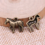 WYSIWYG 10pcs 14x17mm Horse Charms For Jewelry Making Jewelry Accessories Antique Silver Plated Antique Bronze Plated